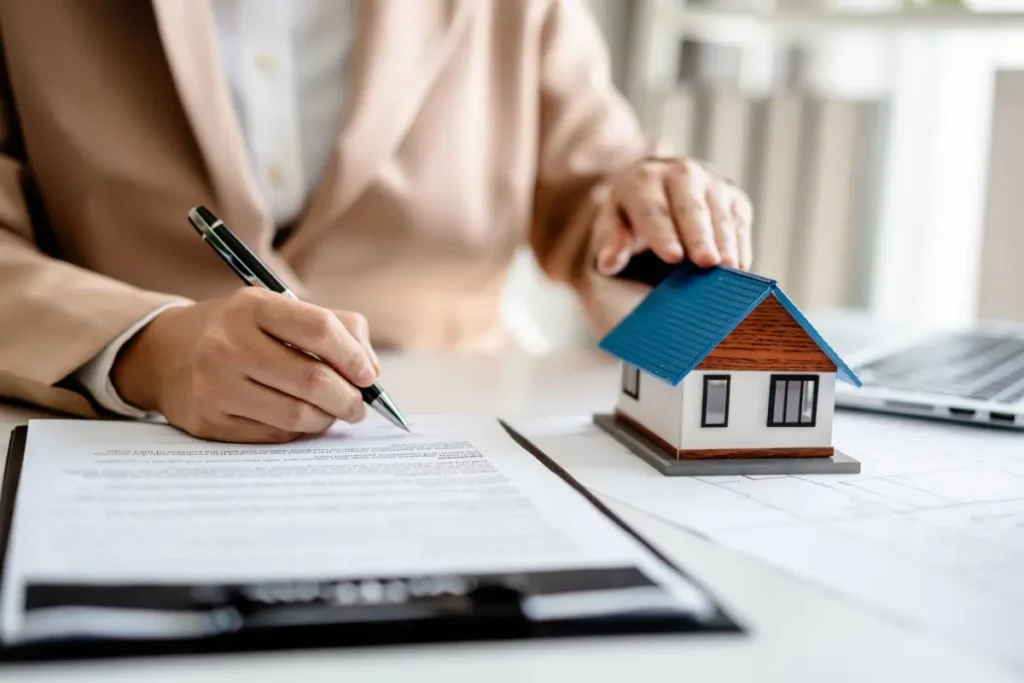 person signing mortgage papers