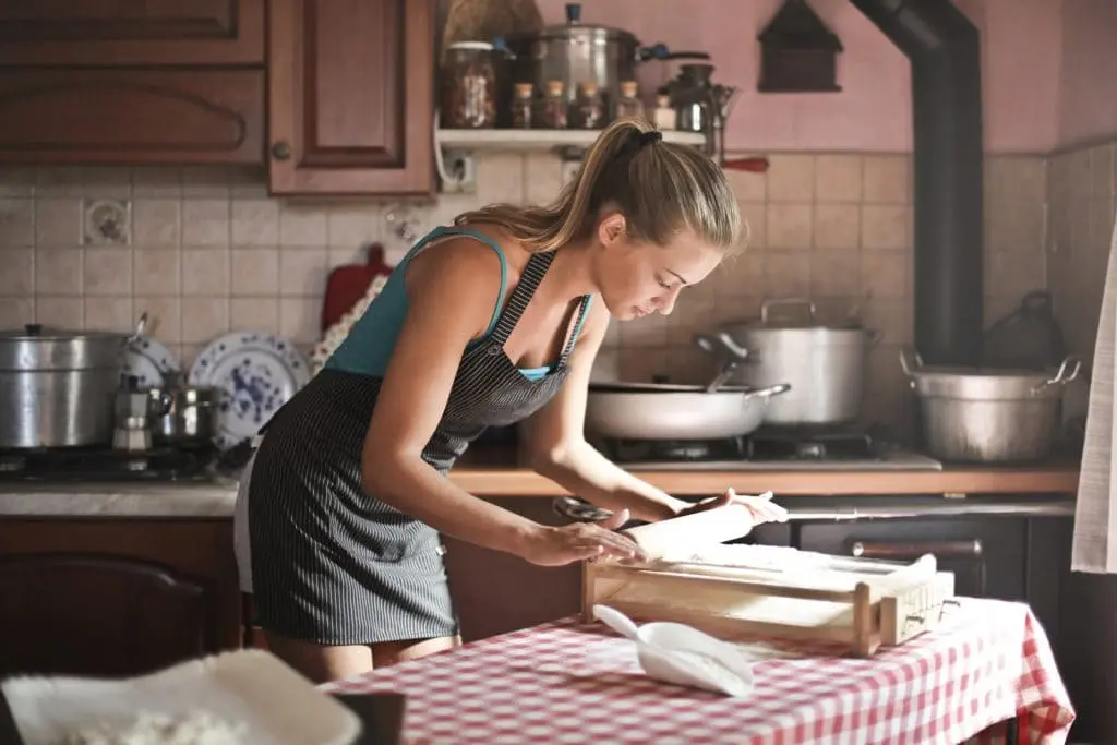 Girl baking in the kitchen